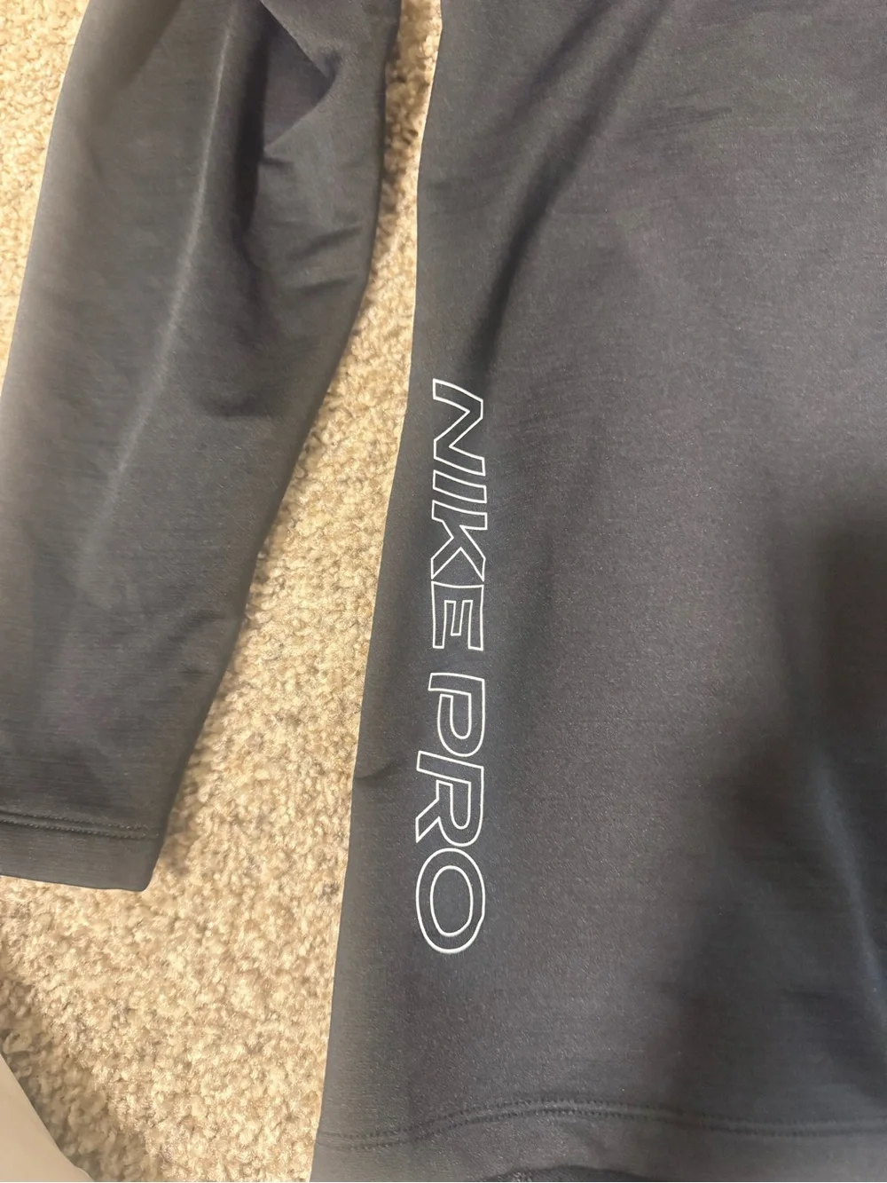 Nike Pro Dri-FIT Slim Fit Long Sleeve Training Shirt Black Size L